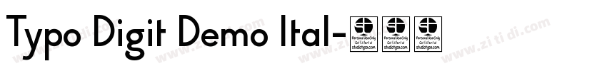 Typo Digit Demo Ital字体转换
